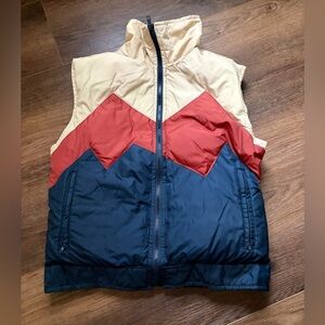 Vintage retro style ski vest